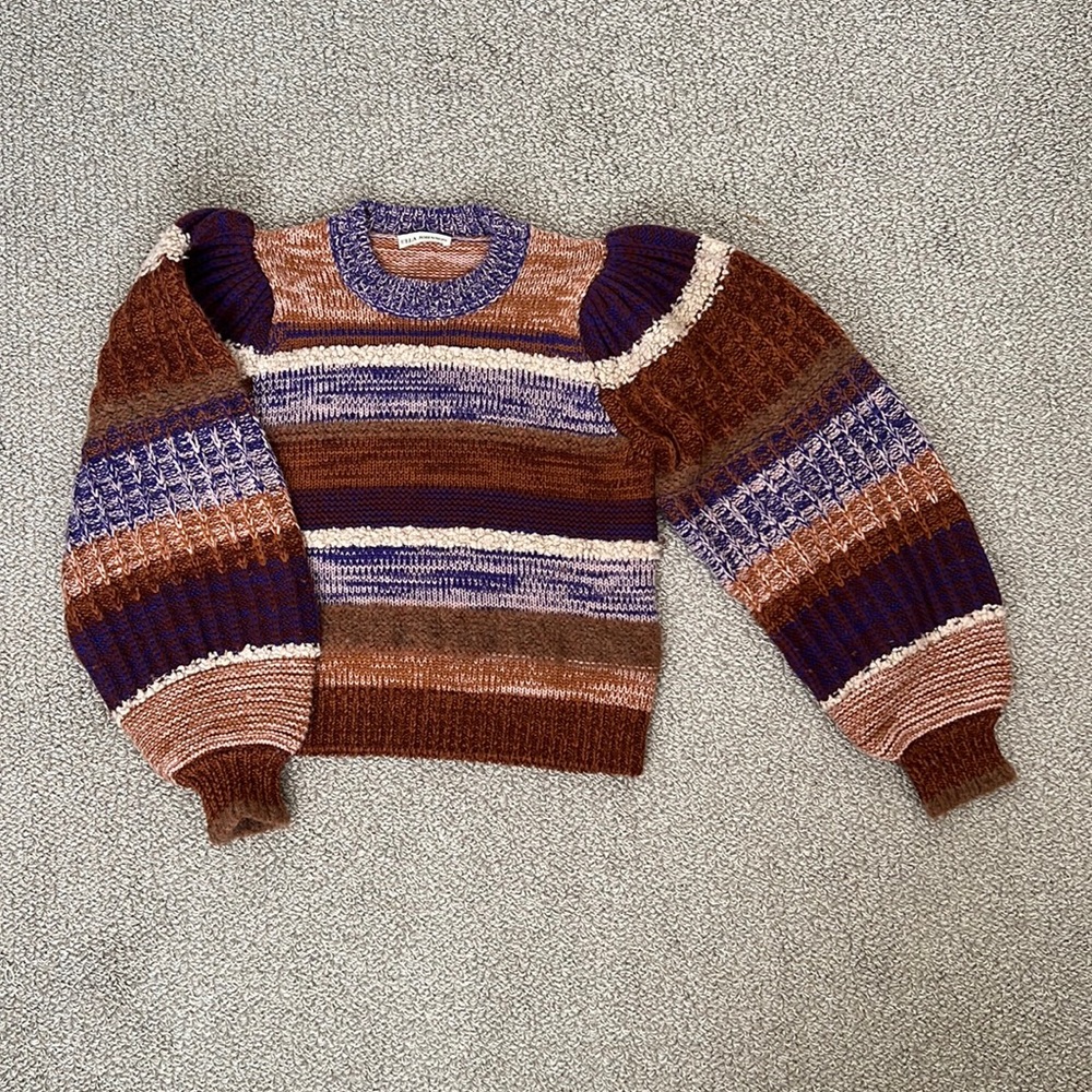 Beautiful Ulla Johnson sweater, the colors are even better in person.